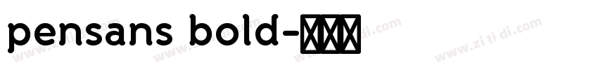 pensans bold字体转换